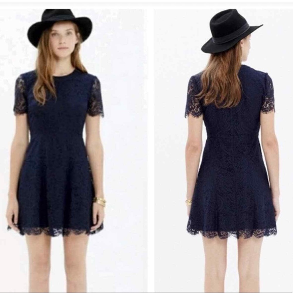 Madewell Fitted Floral Lace Dress